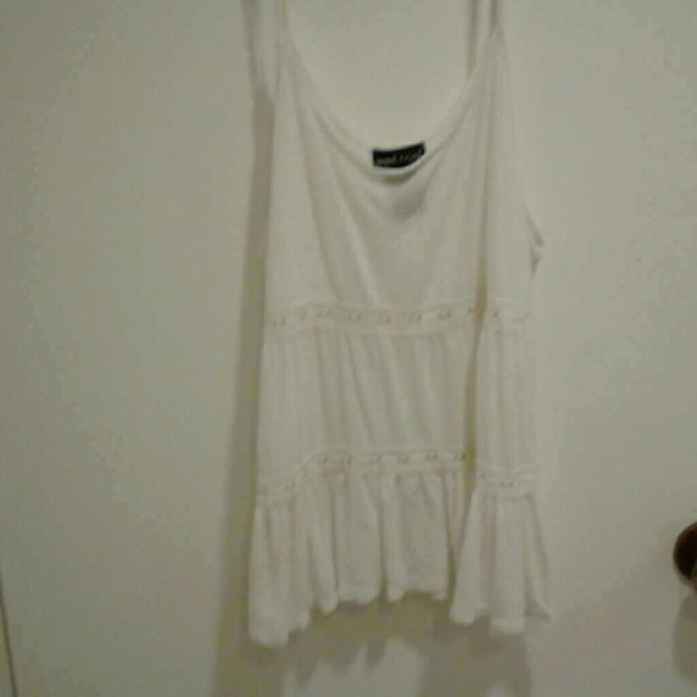Sheer white tank top